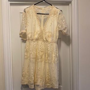 Cream Lace Minidress